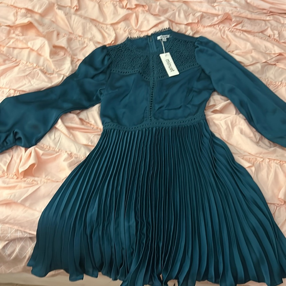 Minuet Green/Teal Mini Dress
